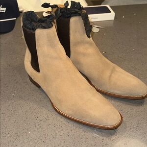 Saint Laurent Wyatt Suede Chelsea Ankle Boots